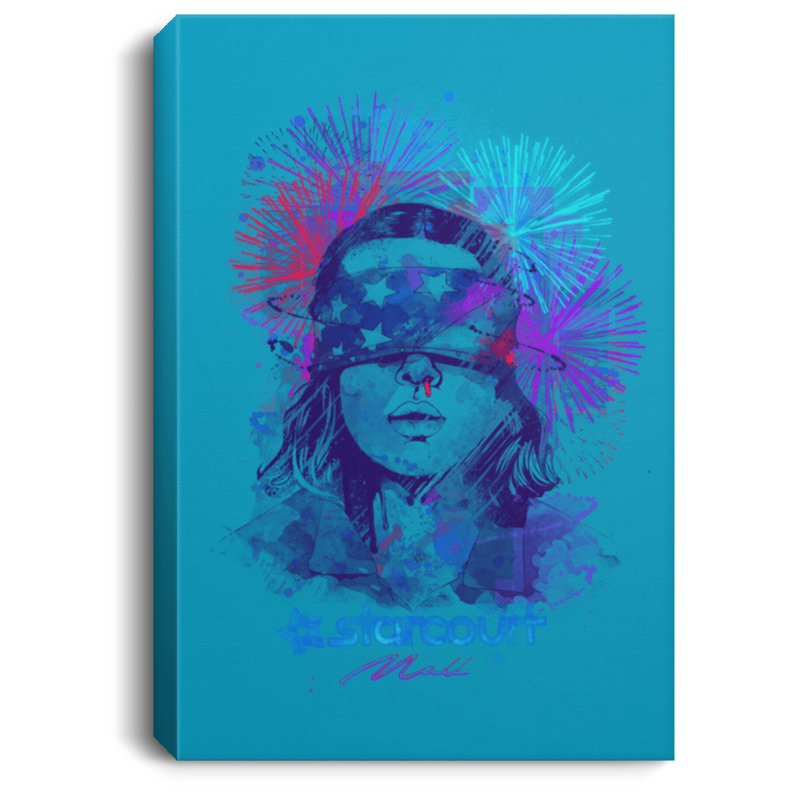 Housewares Turquoise / 8" x 12" Water Color Starcourt Mall Premium Portrait Canvas