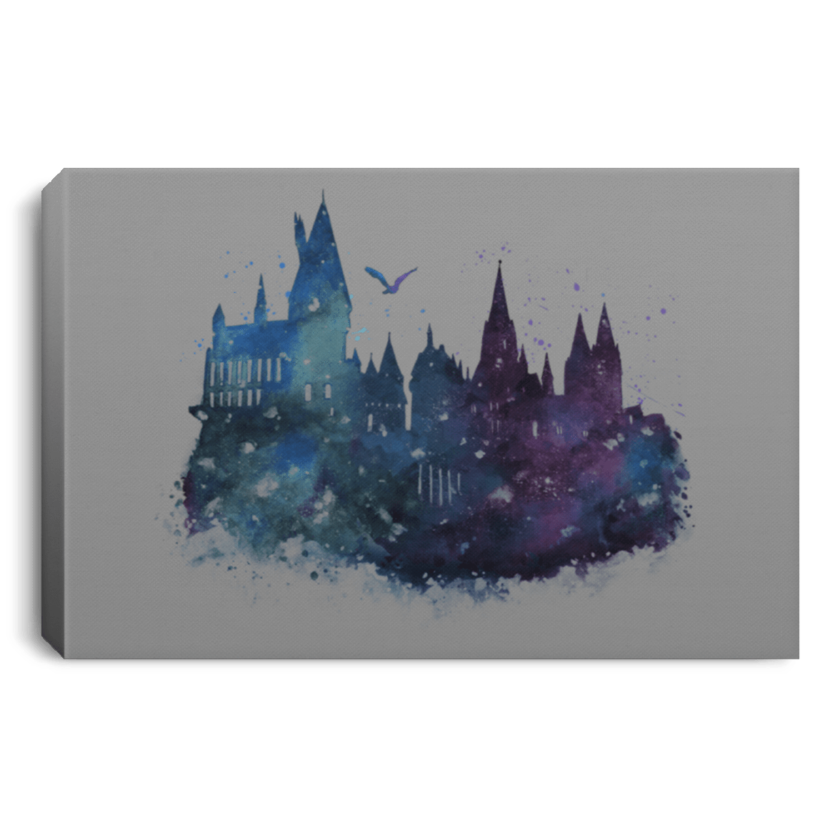 Housewares Gray / 12" x 8" Watercolor School Premium Landscape Canvas