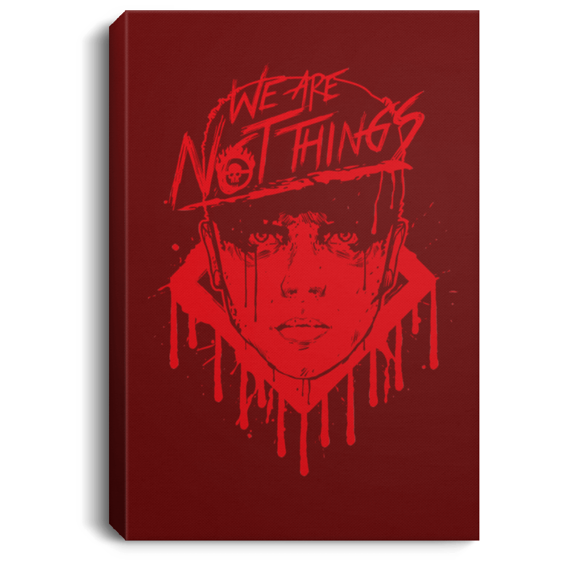 Housewares Maroon / 8" x 12" We Are Not Things Premium Portrait Canvas