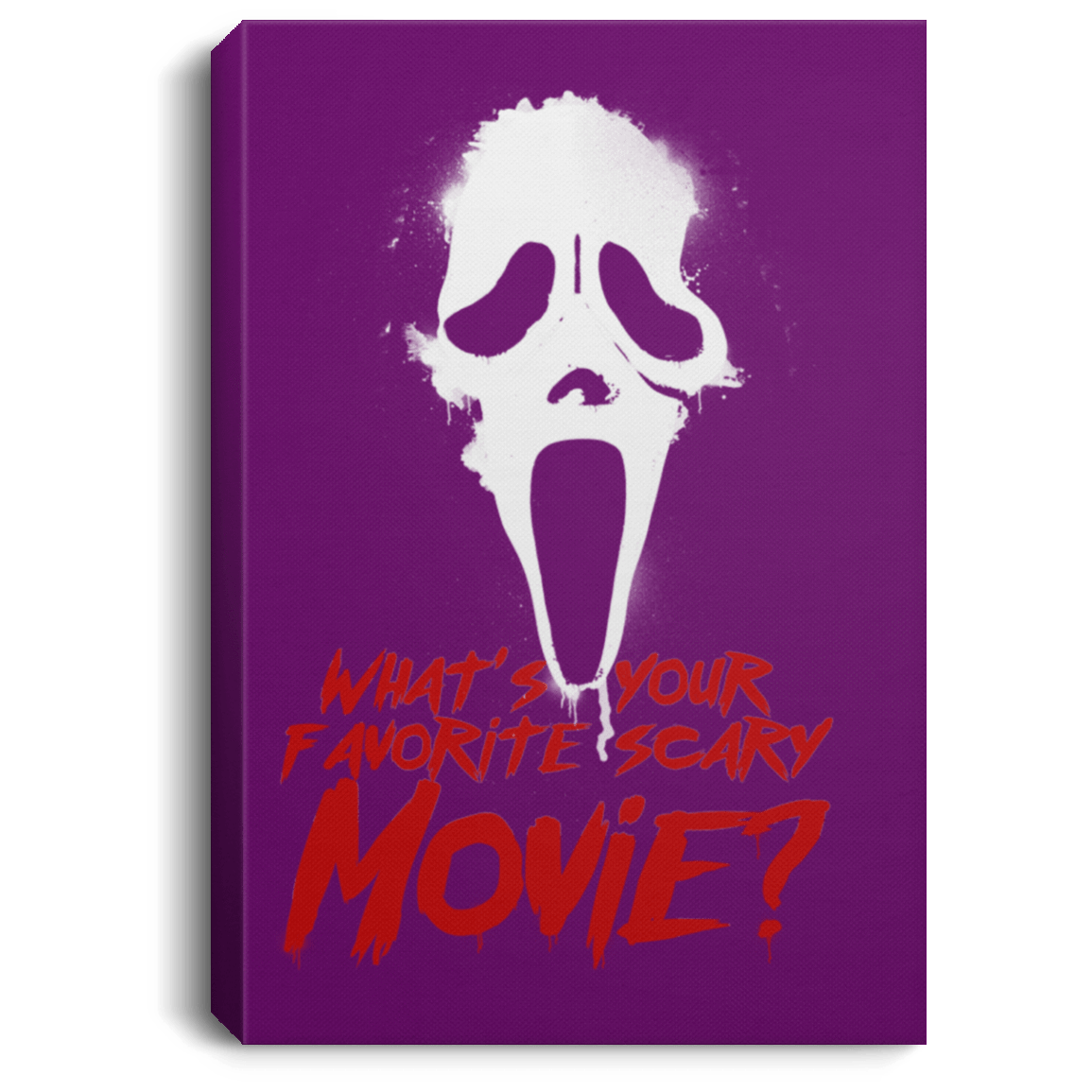 Housewares Purple / 8" x 12" What's Your Favorite Scary Movie Premium Portrait Canvas