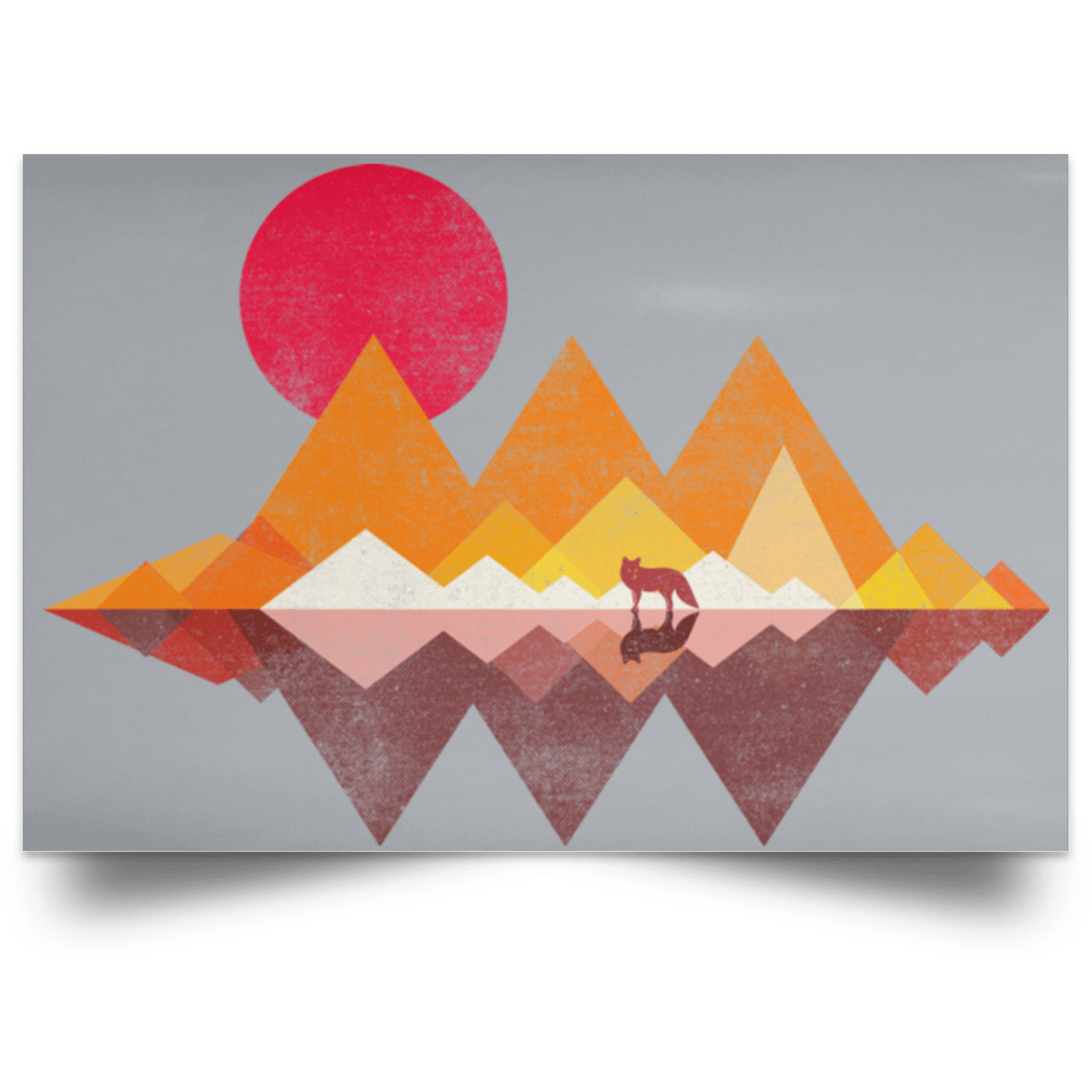 Housewares Grey / 18" x 12" Wolflands Landscape Poster