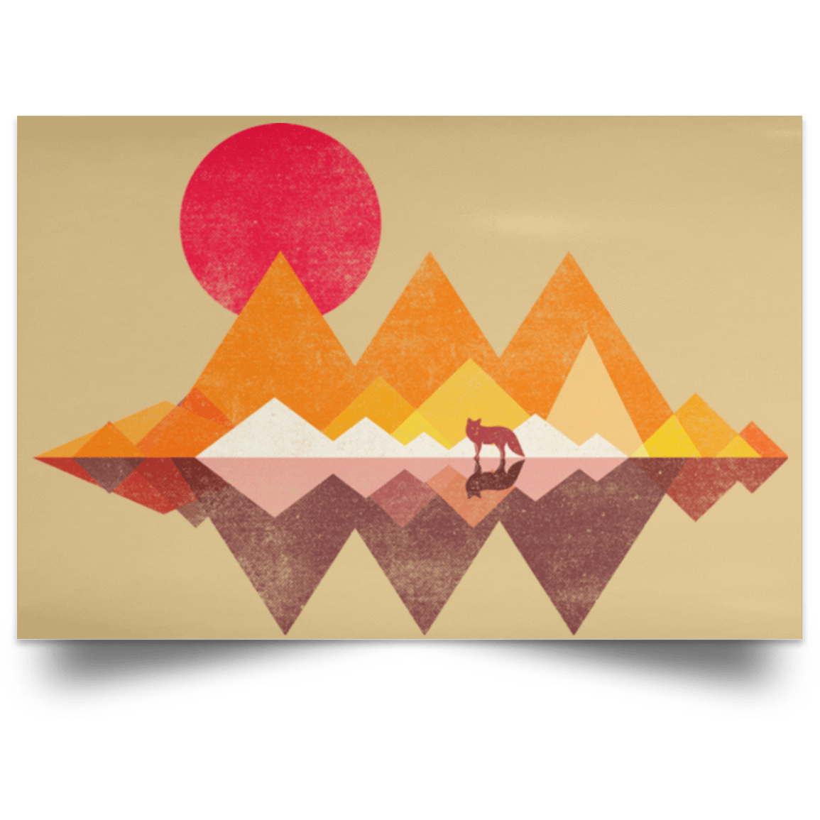 Housewares Tan / 18" x 12" Wolflands Landscape Poster