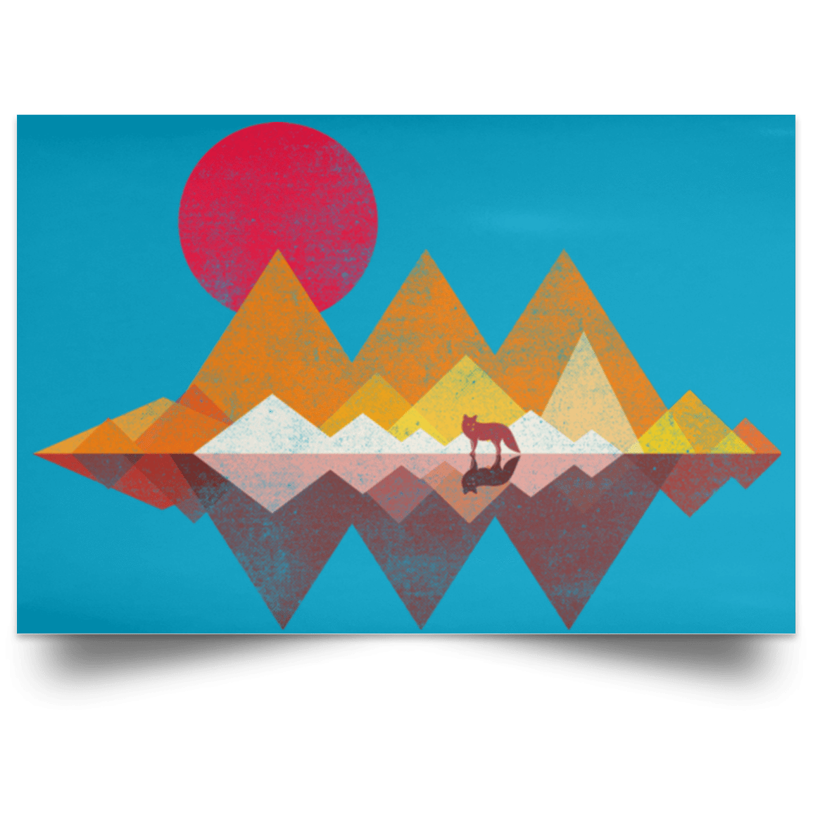 Housewares Turquoise / 18" x 12" Wolflands Landscape Poster