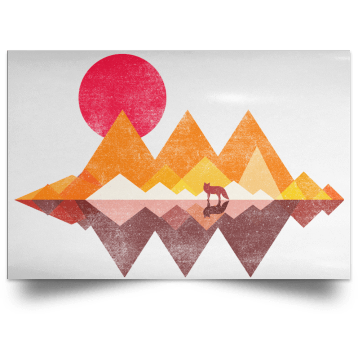 Housewares White / 18" x 12" Wolflands Landscape Poster