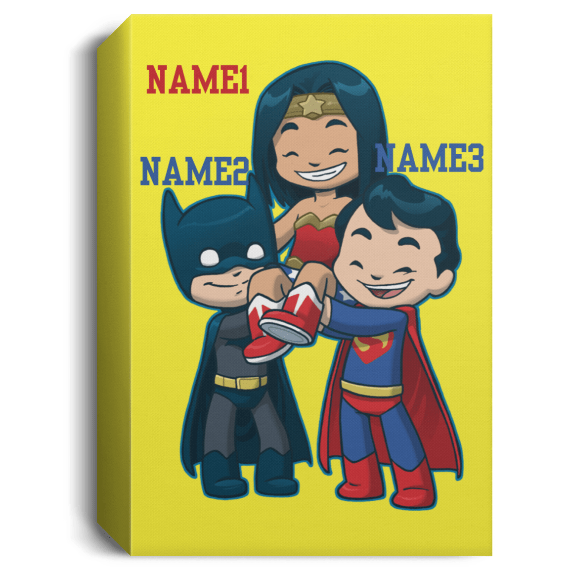 Housewares Yellow / 16" x 24" Wonder Friends Personalized Portrait Canvas