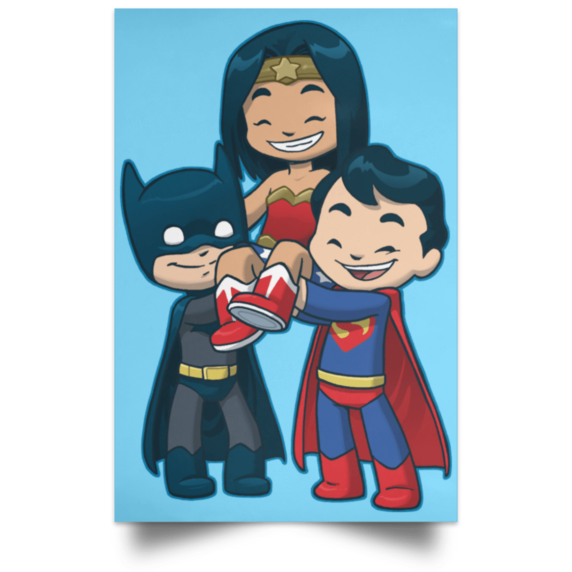 Housewares Columbia Blue / 12" x 18" Wonder Friends Portrait Poster