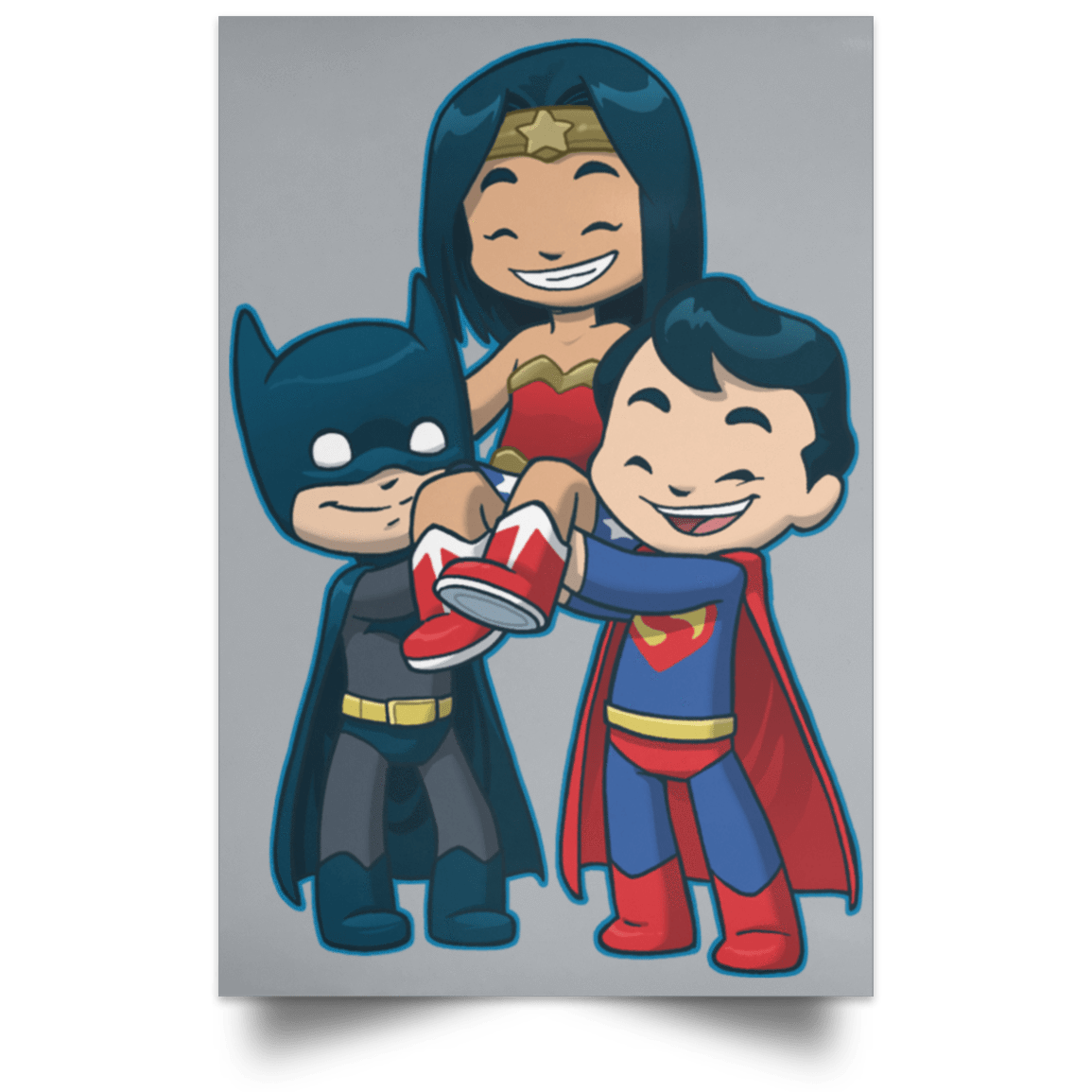 Housewares Grey / 12" x 18" Wonder Friends Portrait Poster