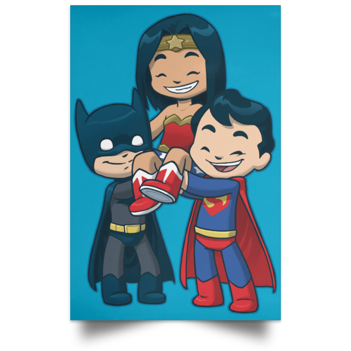 Housewares Turquoise / 12" x 18" Wonder Friends Portrait Poster