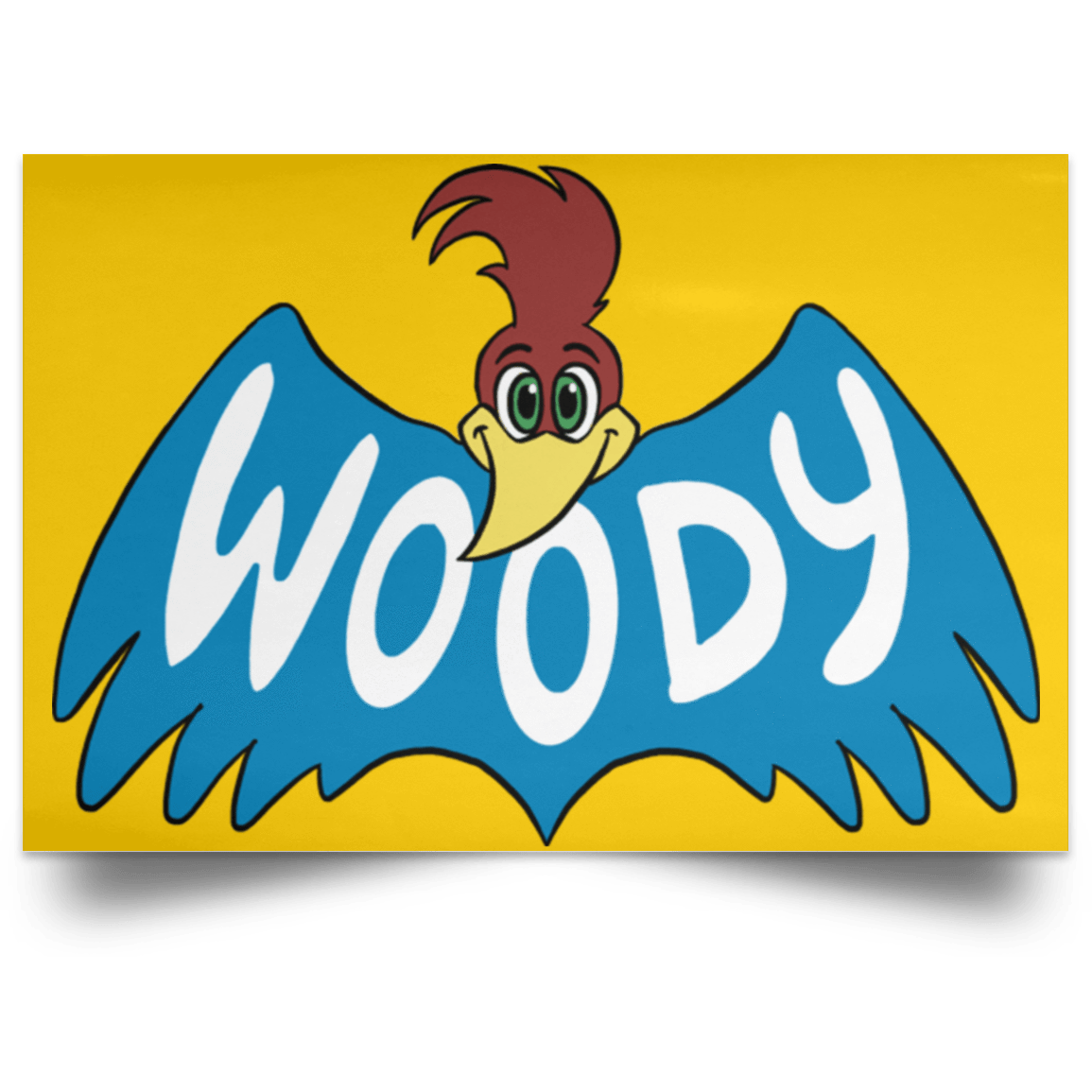 Housewares Athletic Gold / 18" x 12" Woodpecker Landscape Poster