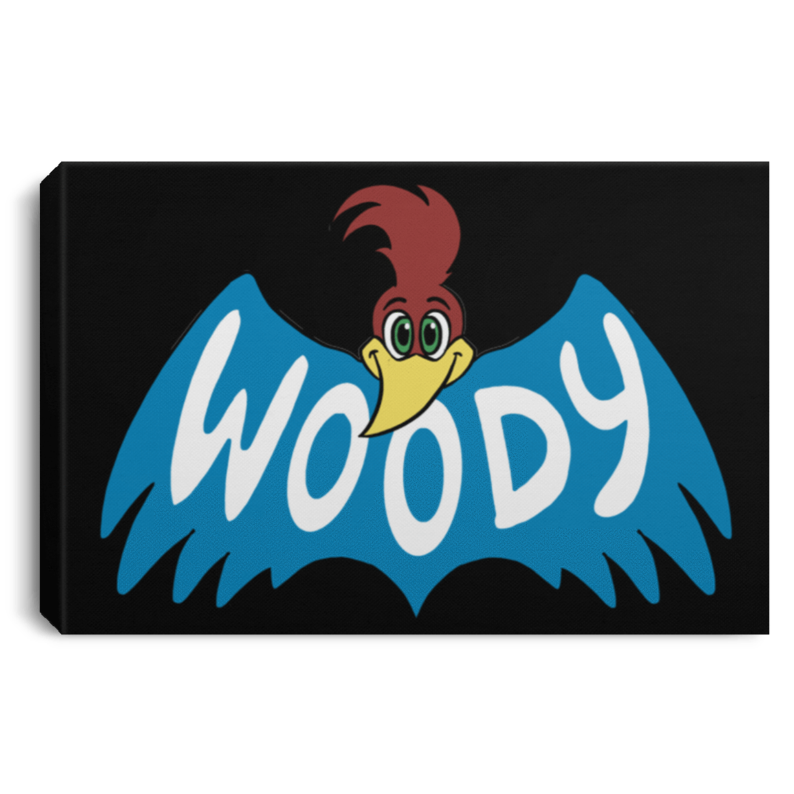 Housewares Black / 12" x 8" Woodpecker Premium Landscape Canvas