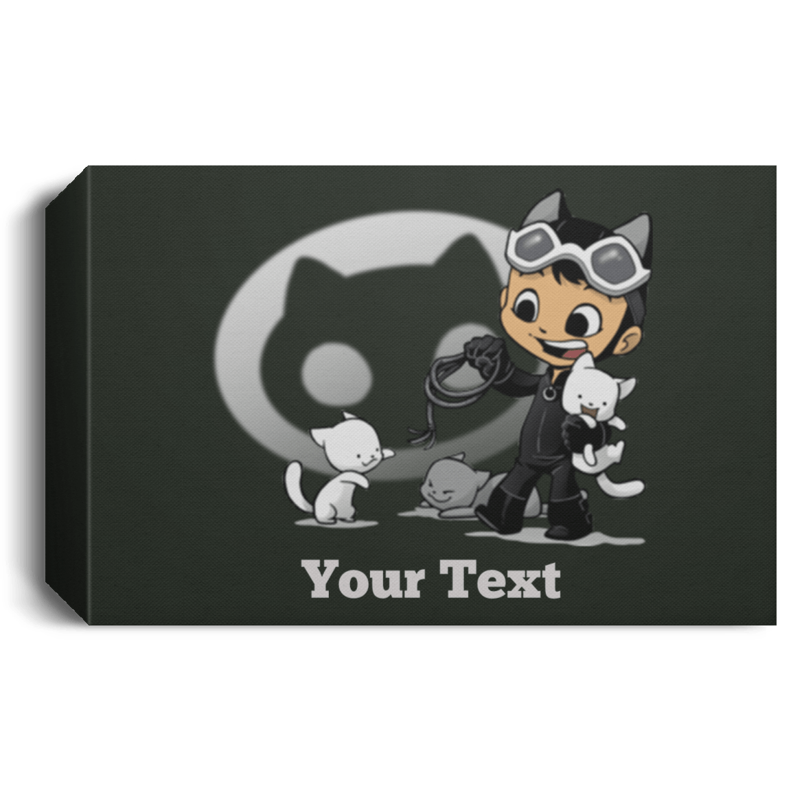 Housewares Forest / 24" x 16" Young Hero Cat Personalized Landscape Canvas