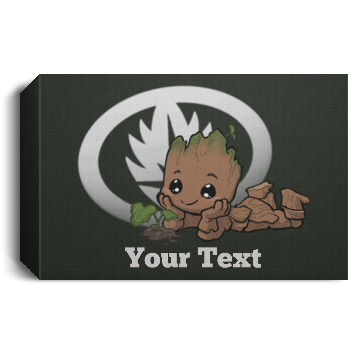 Housewares Forest / 24" x 16" Young Hero Groot Personalized Landscape Canvas