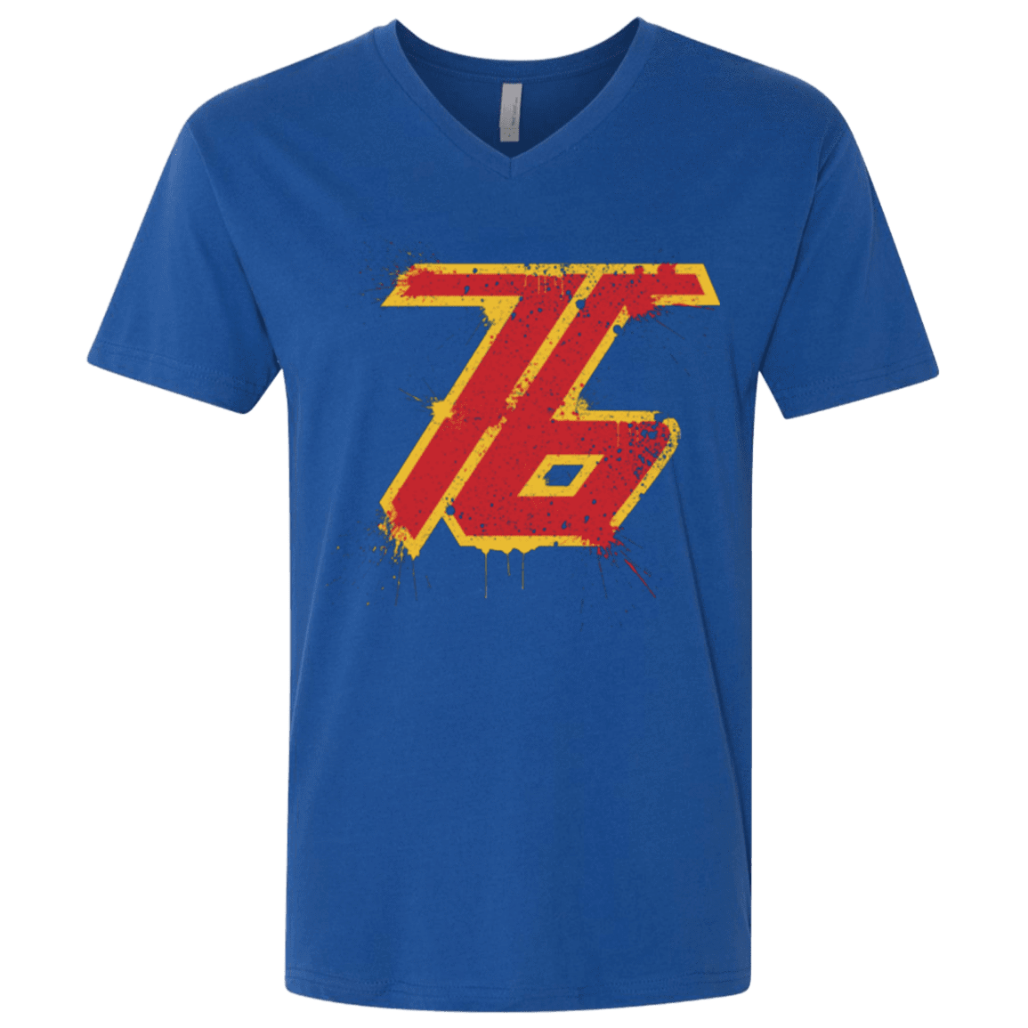 Mens_ V-neck T-Shirt Royal / X-Small Soldier 76 Men's Premium V-Neck SK