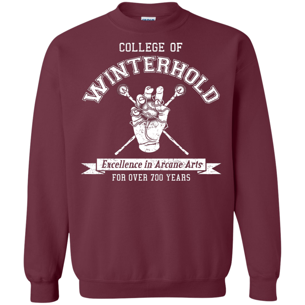 Mens_Crewneck Sweatshirts Maroon / Small College of Winterhold Crewneck Sweatshirt