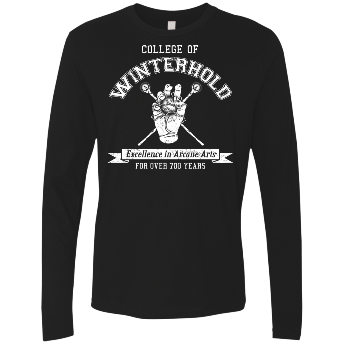 Mens_Premium Longsleeves Black / Small College of Winterhold Men's Premium Long Sleeve