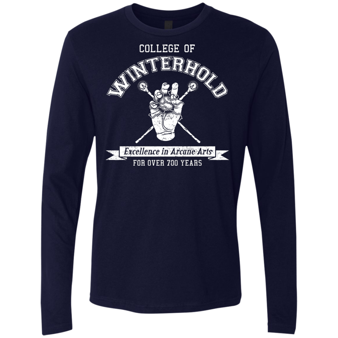 Mens_Premium Longsleeves Midnight Navy / Small College of Winterhold Men's Premium Long Sleeve