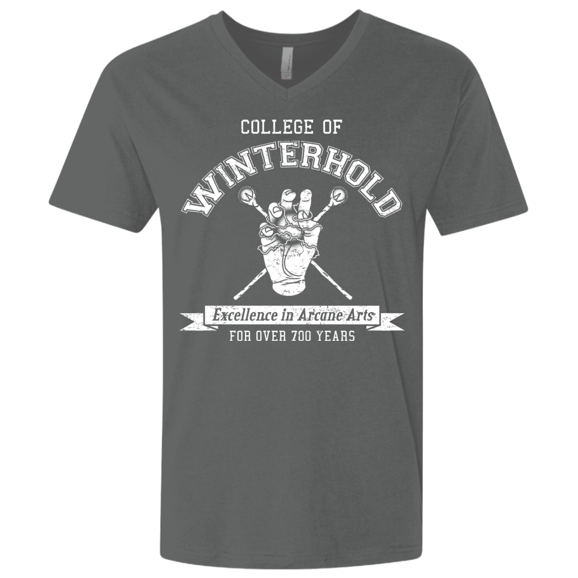 Mens_Premium V-neck Heavy Metal / X-Small College of Winterhold Men's Premium V-Neck