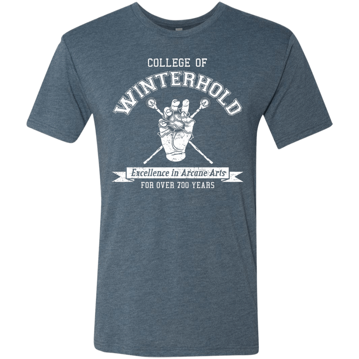 Mens_Triblend T-Shirts Indigo / Small College of Winterhold Men's Triblend T-Shirt
