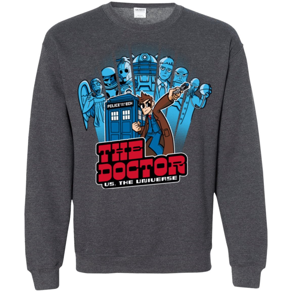 Sweatshirts Dark Heather / Small 10 vs universe Crewneck Sweatshirt