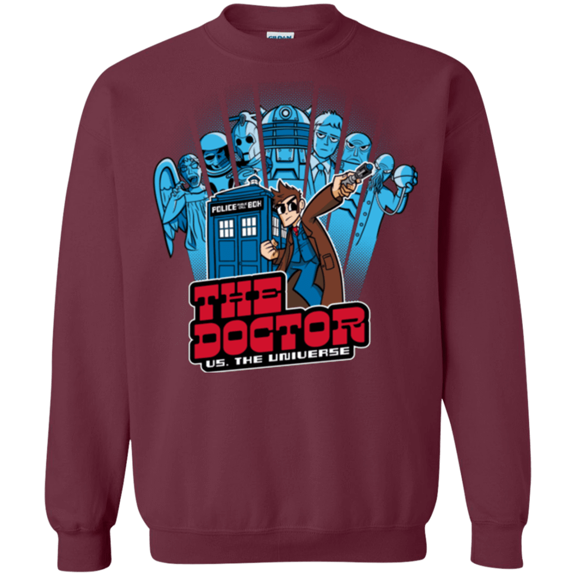 Sweatshirts Maroon / Small 10 vs universe Crewneck Sweatshirt