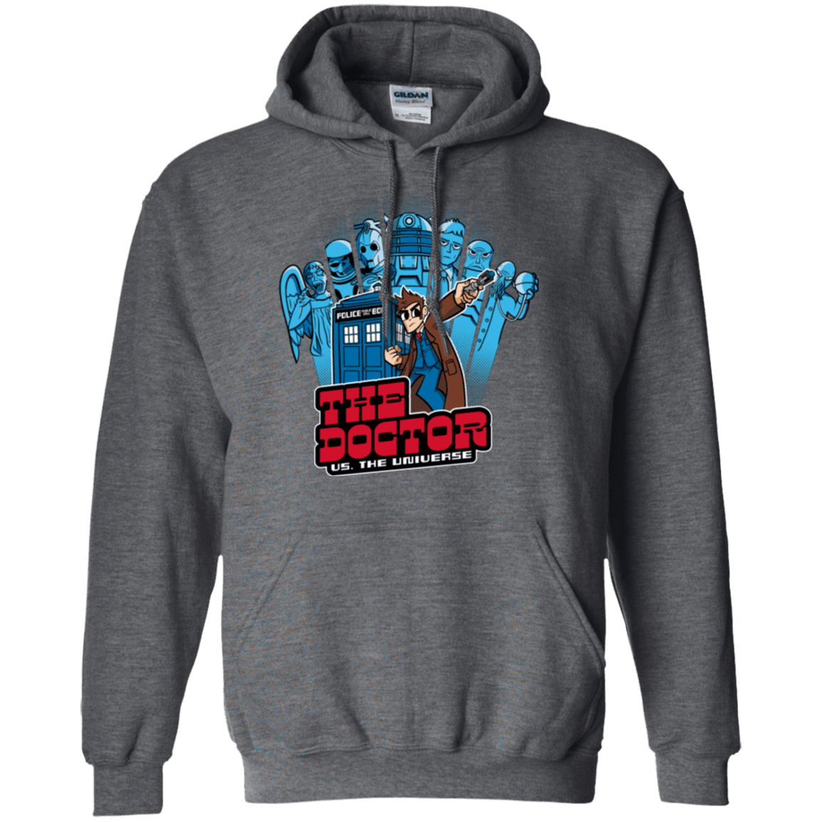 Sweatshirts Dark Heather / Small 10 vs universe Pullover Hoodie