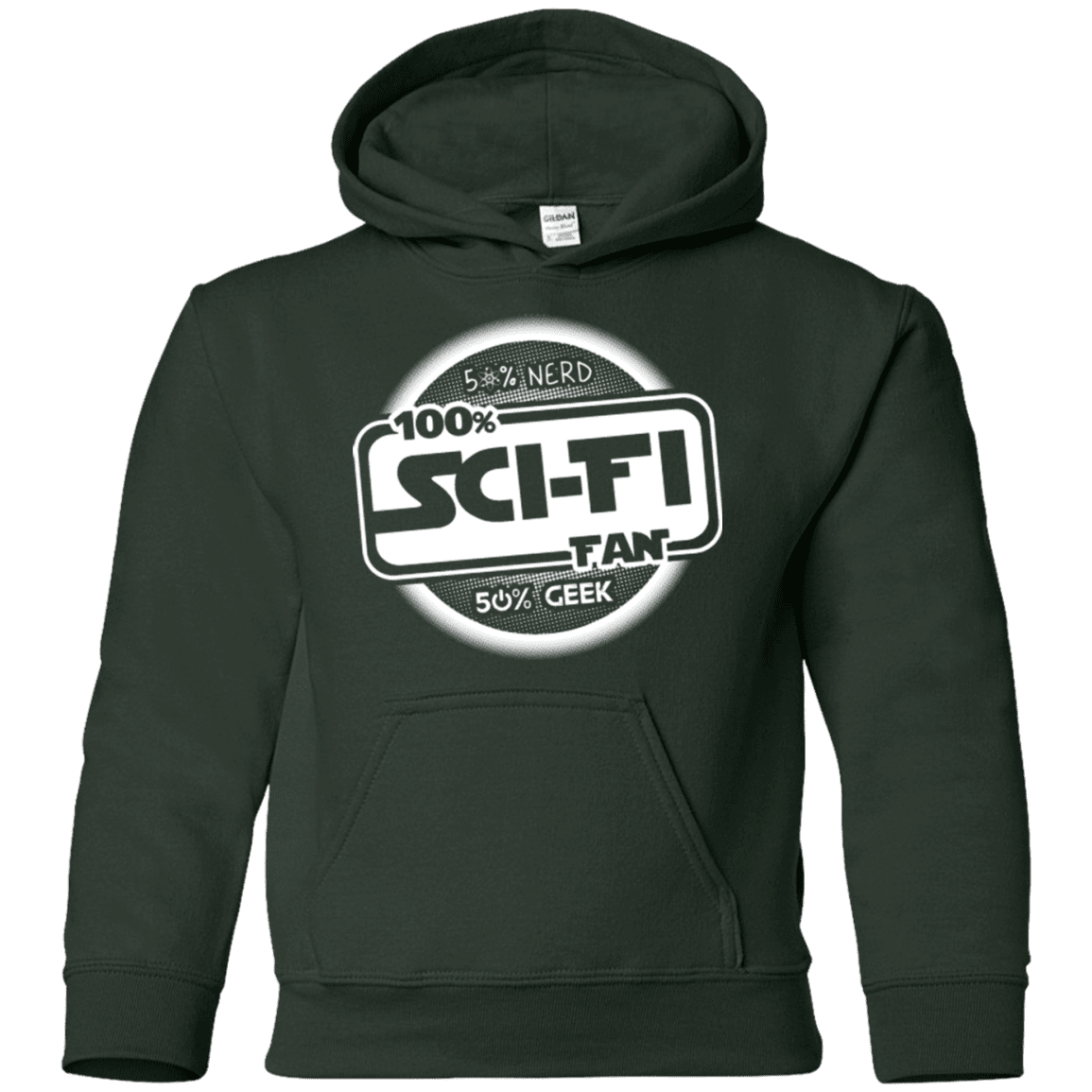 Sweatshirts Forest Green / YS 100 Percent Sci-fi Youth Hoodie