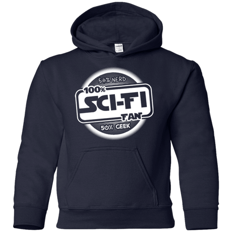 Sweatshirts Navy / YS 100 Percent Sci-fi Youth Hoodie