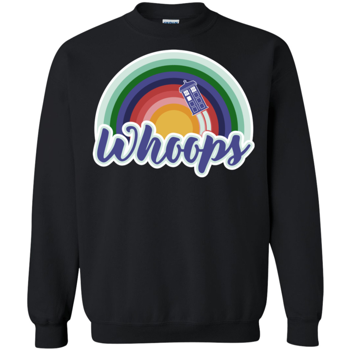 Sweatshirts Black / S 13th Doctor Retro Whoops Crewneck Sweatshirt