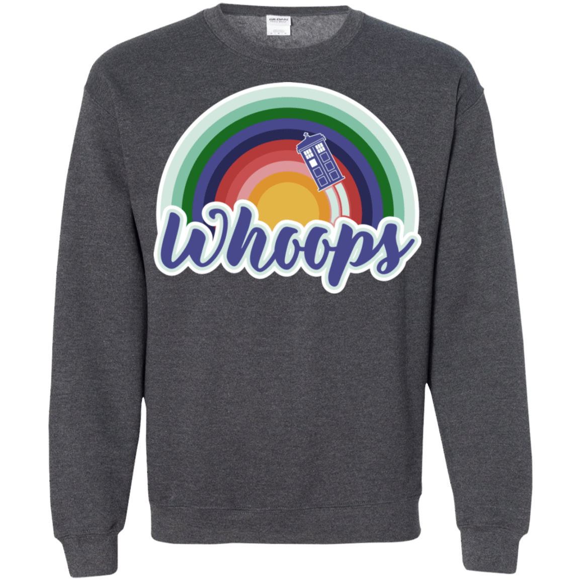 Sweatshirts Dark Heather / S 13th Doctor Retro Whoops Crewneck Sweatshirt