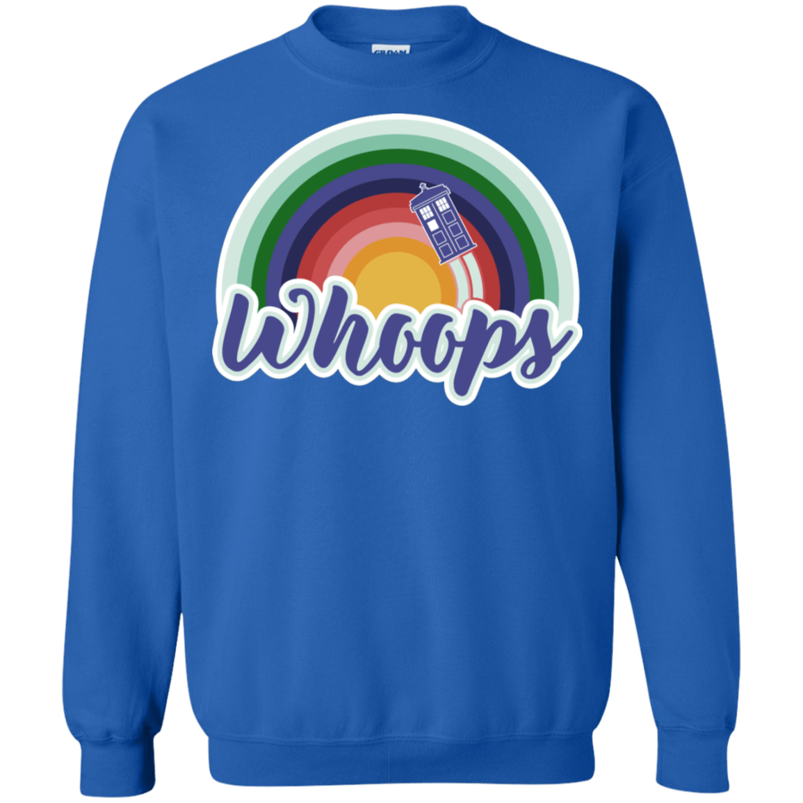 Sweatshirts Royal / S 13th Doctor Retro Whoops Crewneck Sweatshirt