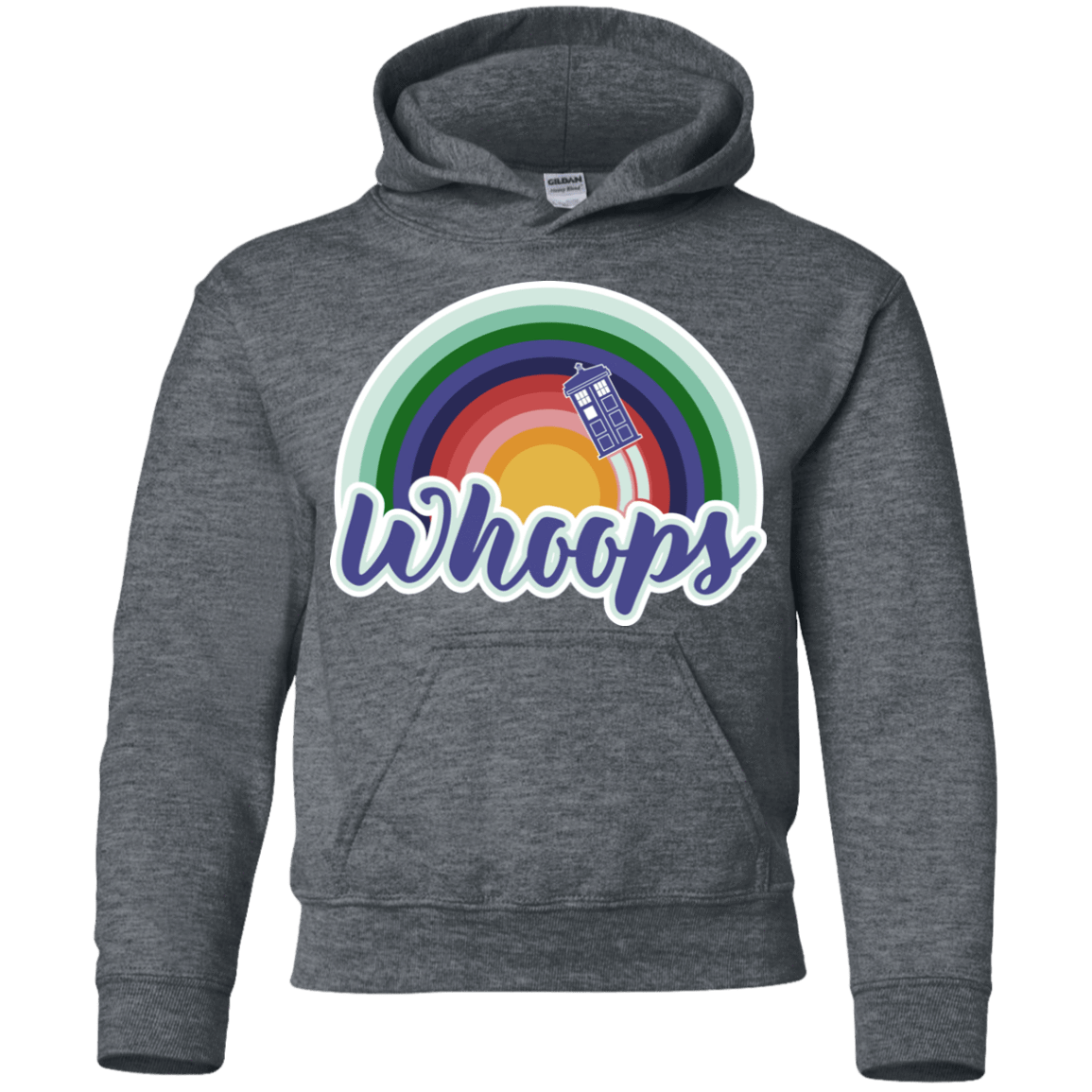 Sweatshirts Dark Heather / YS 13th Doctor Retro Whoops Youth Hoodie