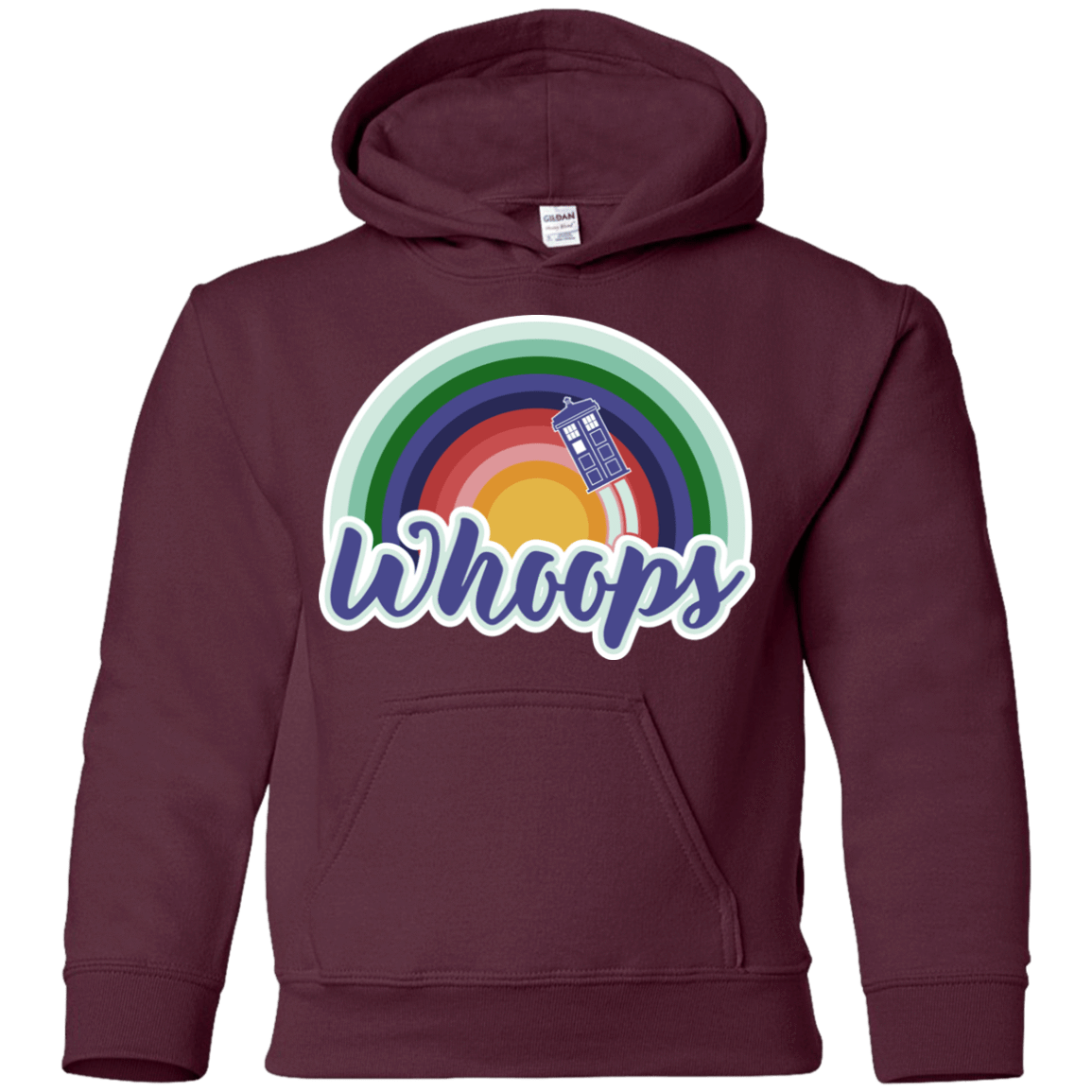 Sweatshirts Maroon / YS 13th Doctor Retro Whoops Youth Hoodie