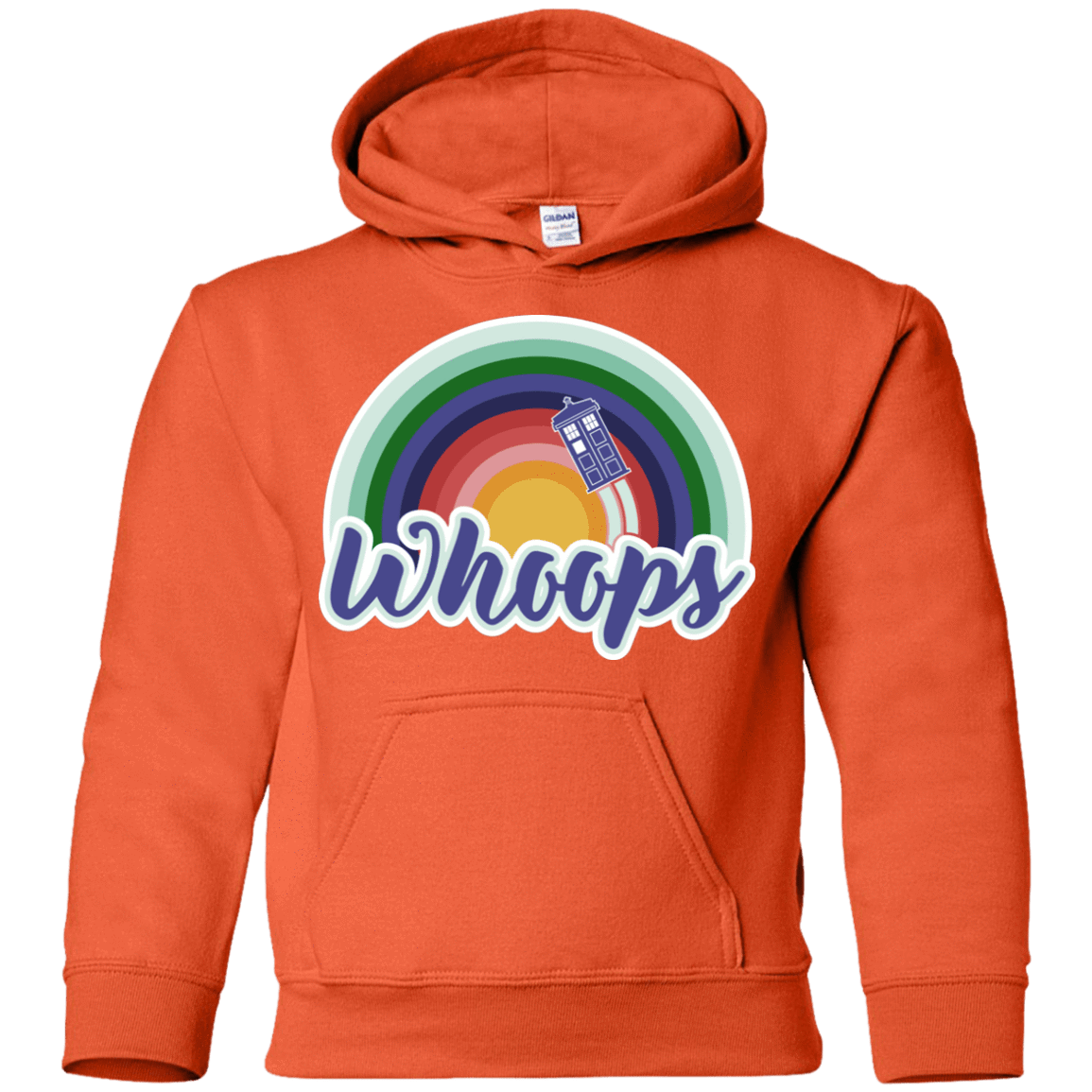 Sweatshirts Orange / YS 13th Doctor Retro Whoops Youth Hoodie