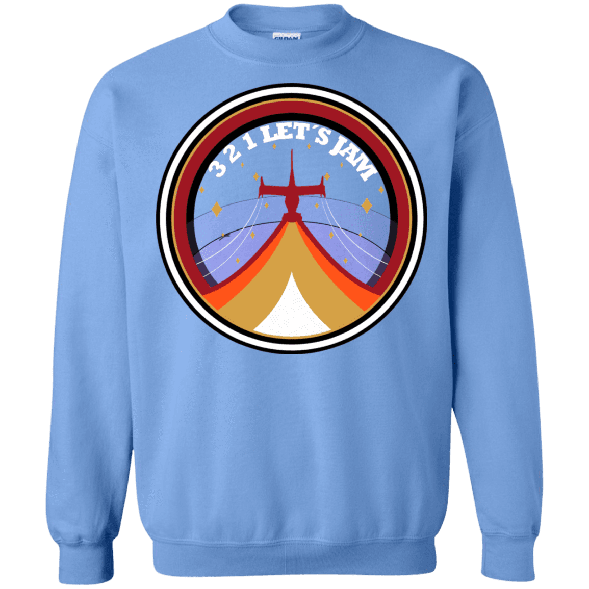 Sweatshirts Carolina Blue / S 3 2 1 Lets Jam Crewneck Sweatshirt