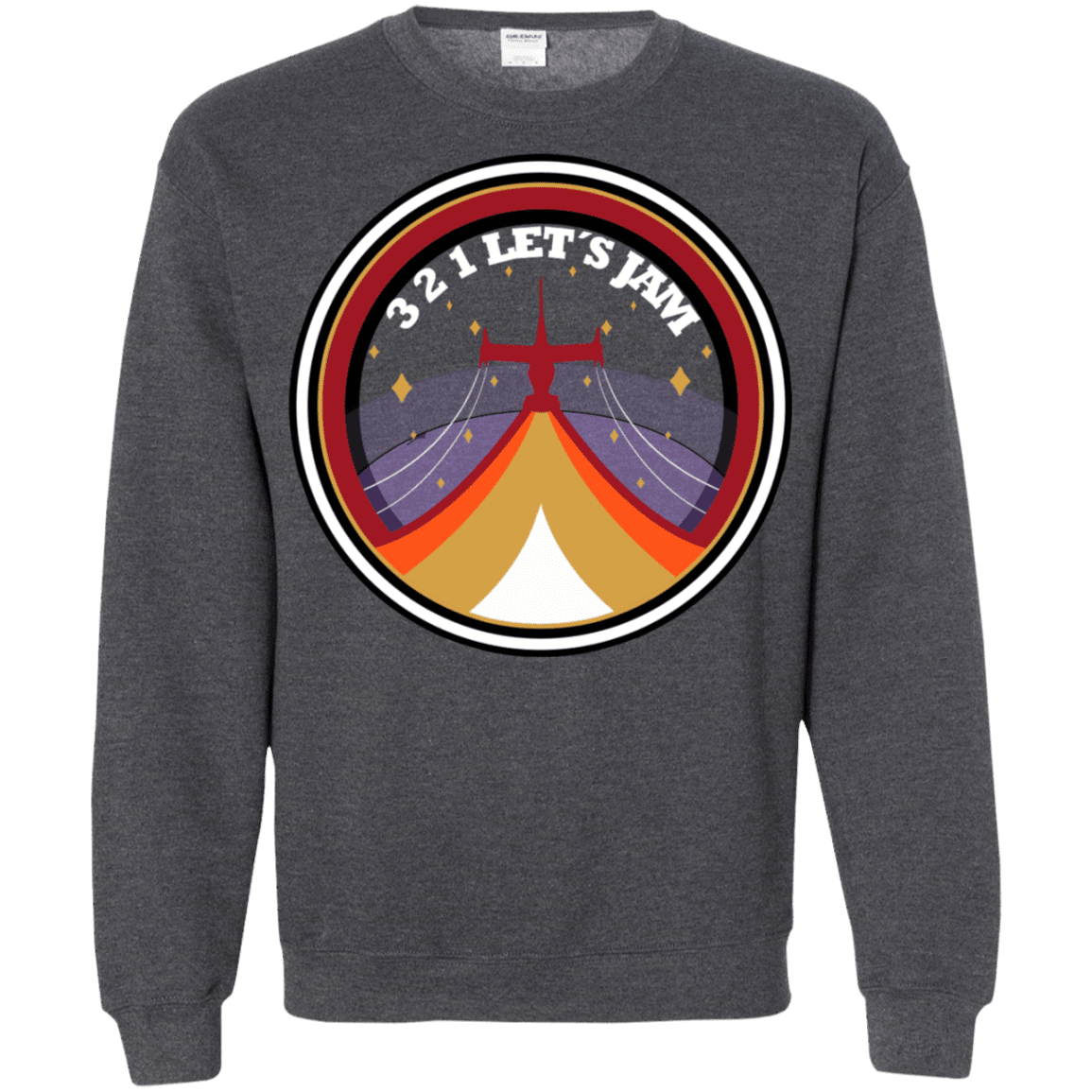 Sweatshirts Dark Heather / S 3 2 1 Lets Jam Crewneck Sweatshirt