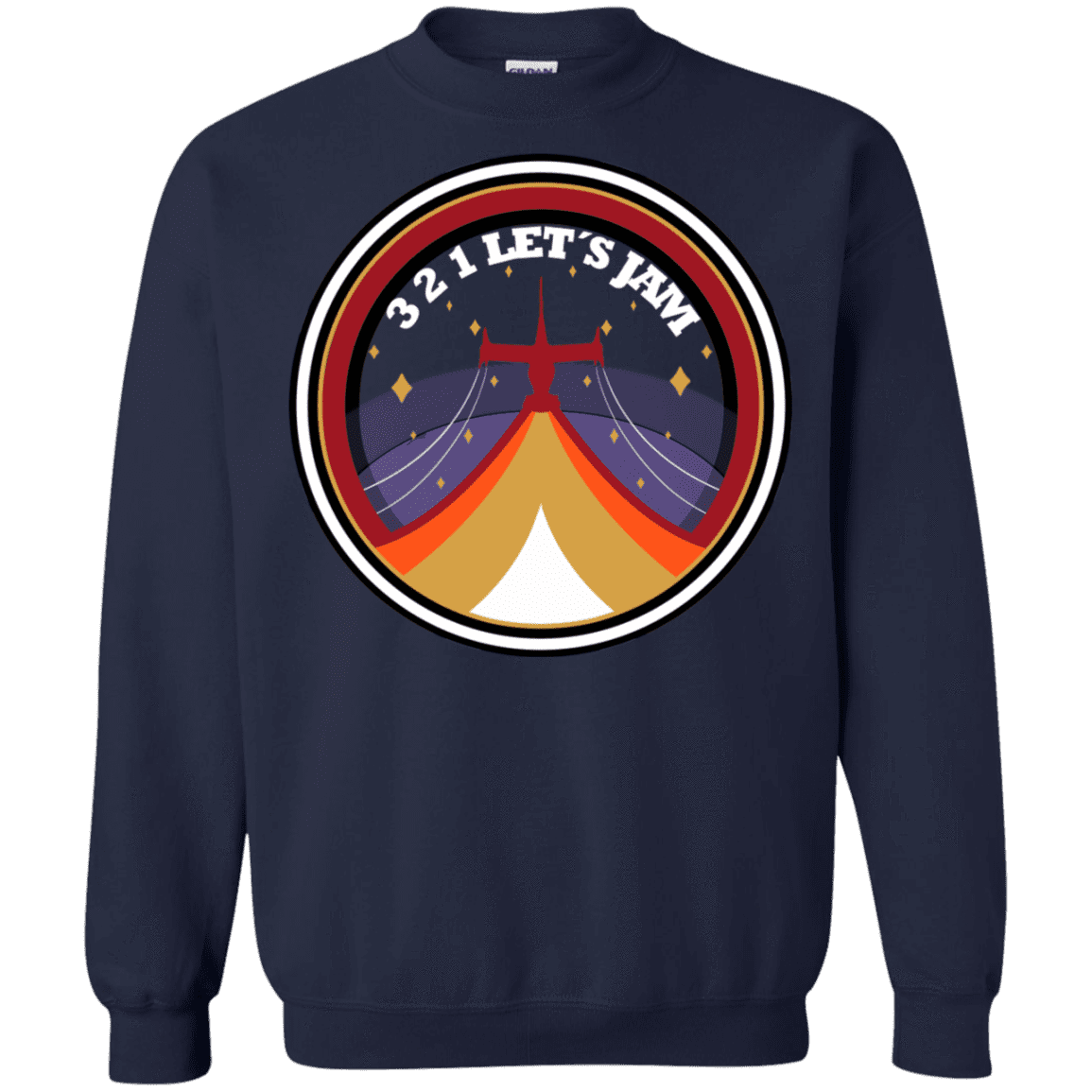 Sweatshirts Navy / S 3 2 1 Lets Jam Crewneck Sweatshirt