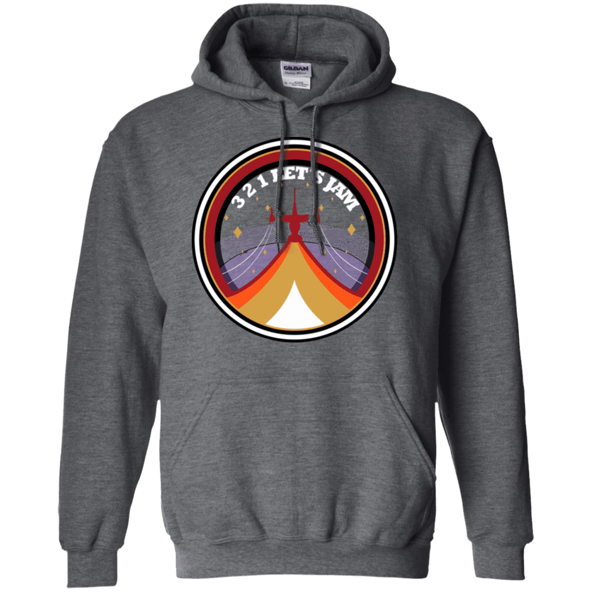 Sweatshirts Dark Heather / S 3 2 1 Lets Jam Pullover Hoodie