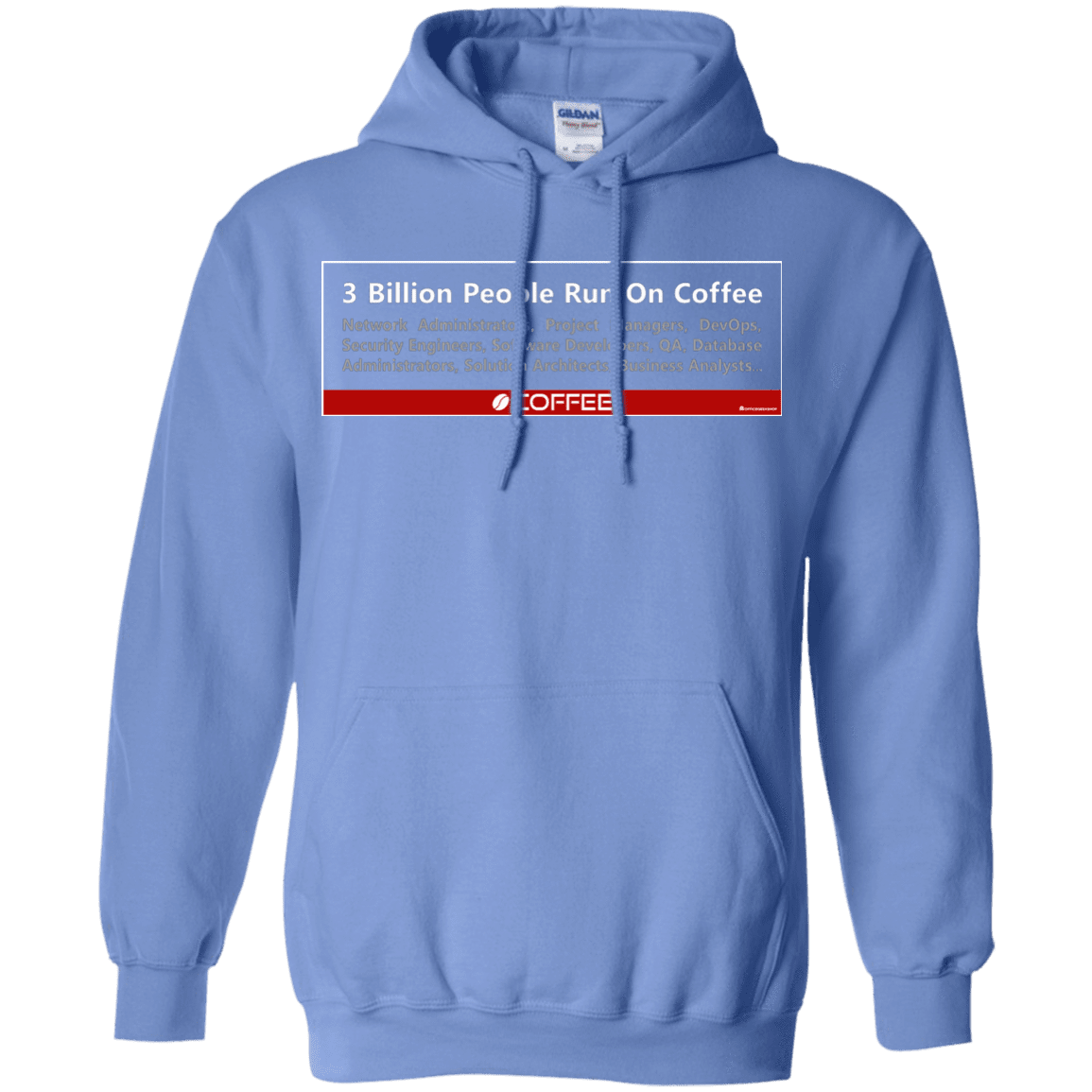 Sweatshirts Carolina Blue / Small 3 Billion People Run On Java Pullover Hoodie