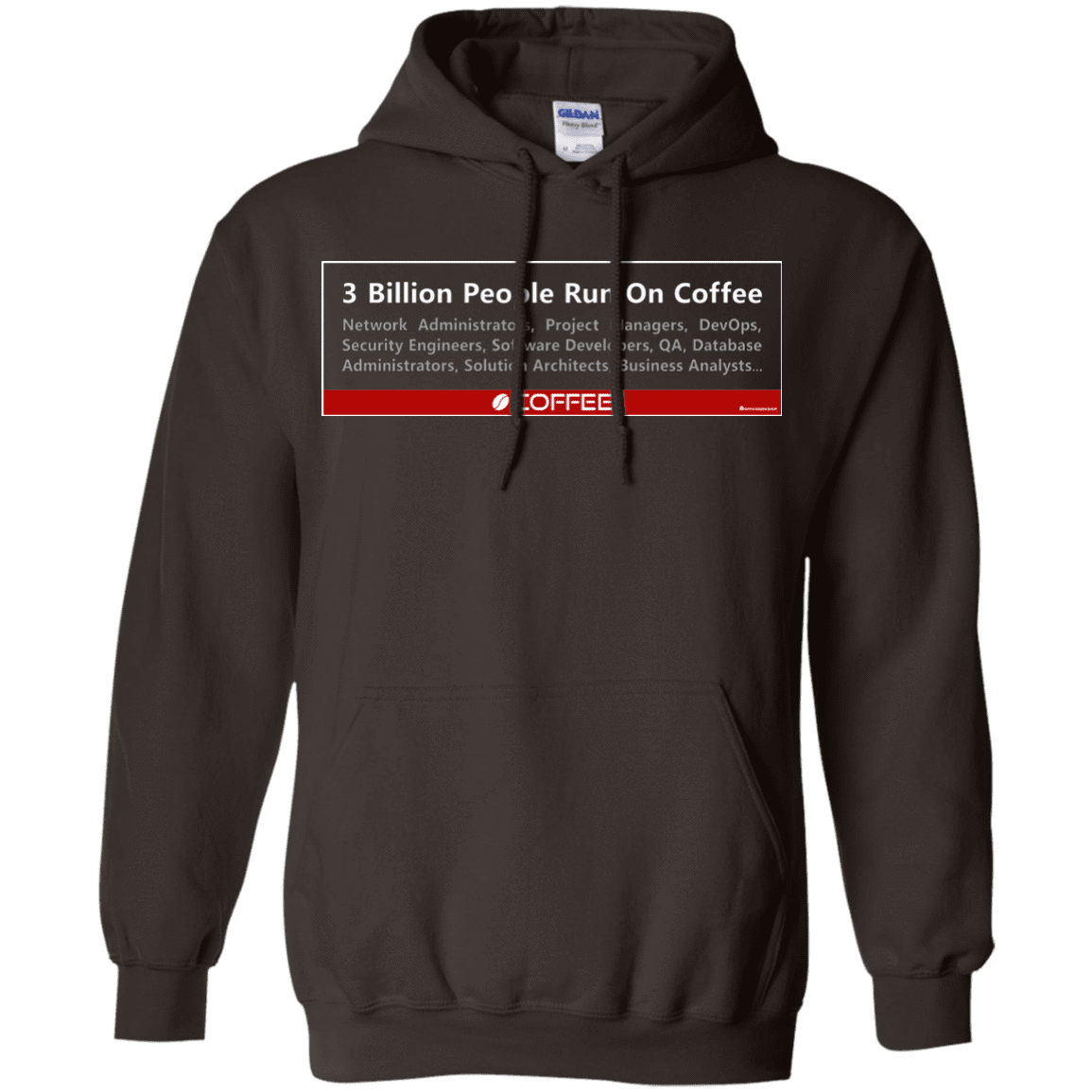 Sweatshirts Dark Chocolate / Small 3 Billion People Run On Java Pullover Hoodie