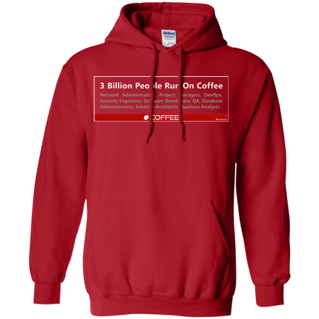 Sweatshirts Red / Small 3 Billion People Run On Java Pullover Hoodie
