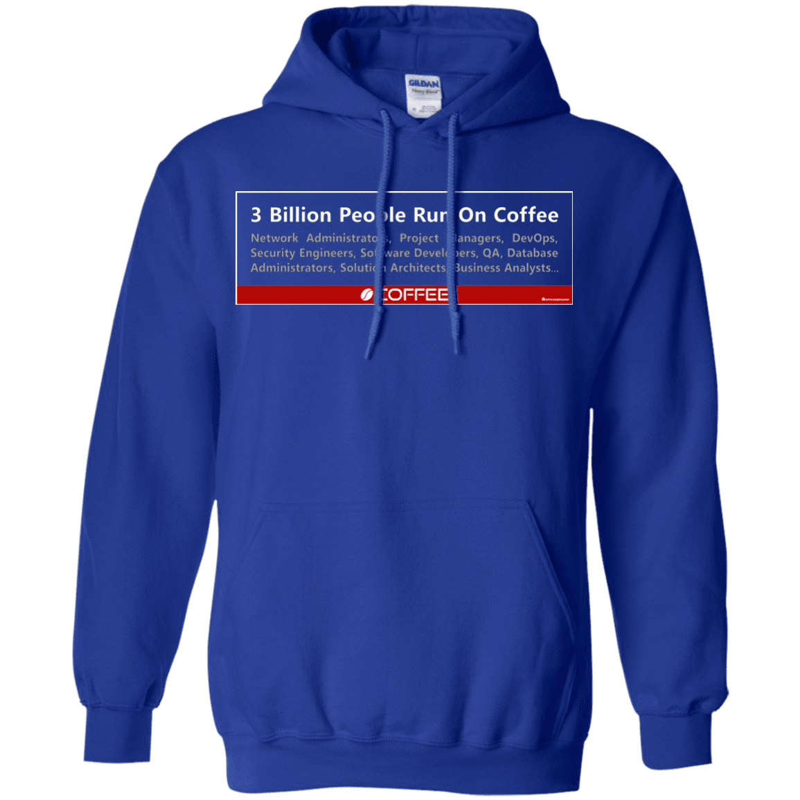 Sweatshirts Royal / Small 3 Billion People Run On Java Pullover Hoodie