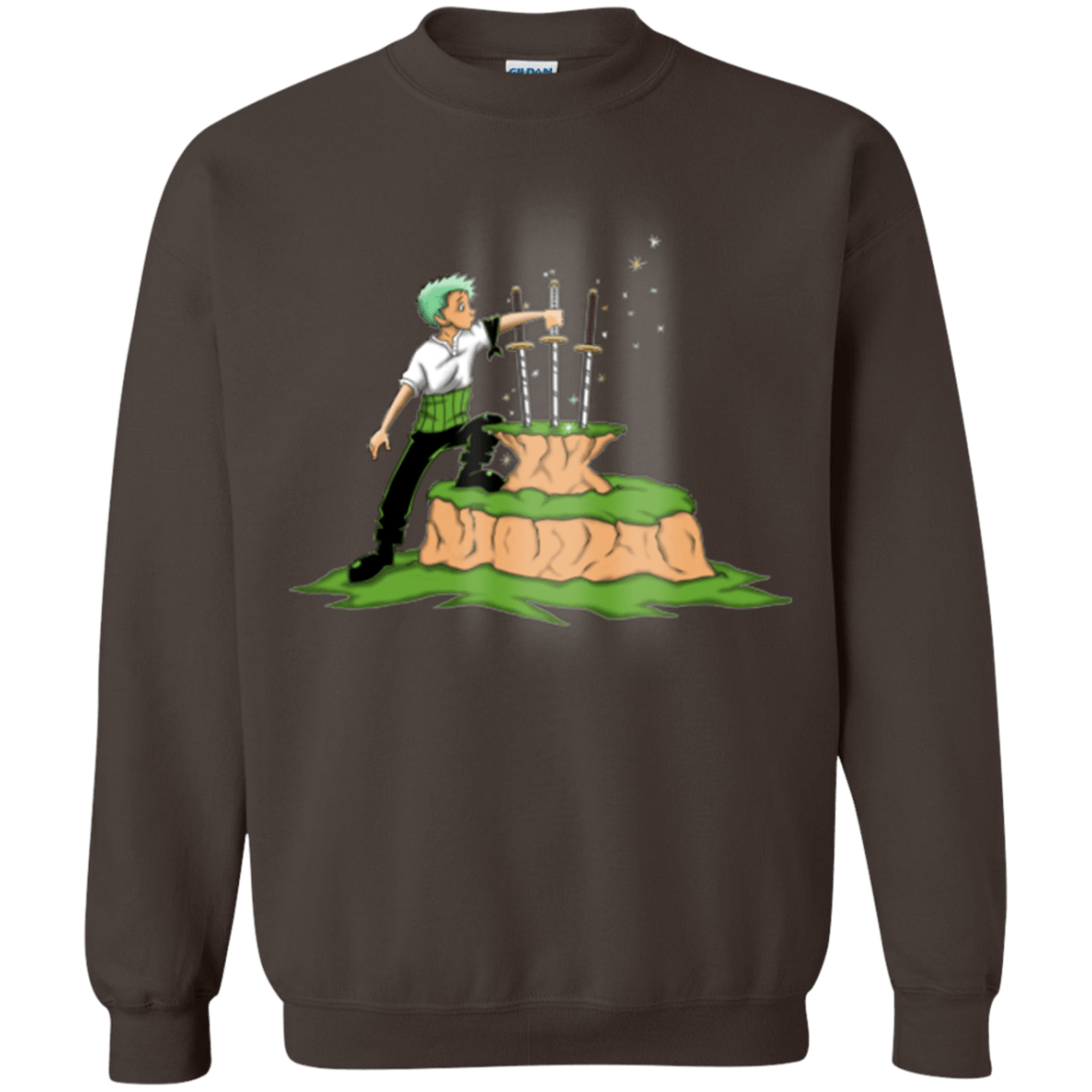 Sweatshirts Dark Chocolate / Small 3 Swords in the Stone Crewneck Sweatshirt