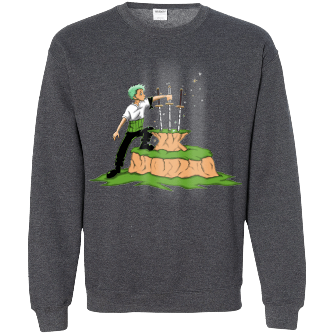 Sweatshirts Dark Heather / Small 3 Swords in the Stone Crewneck Sweatshirt