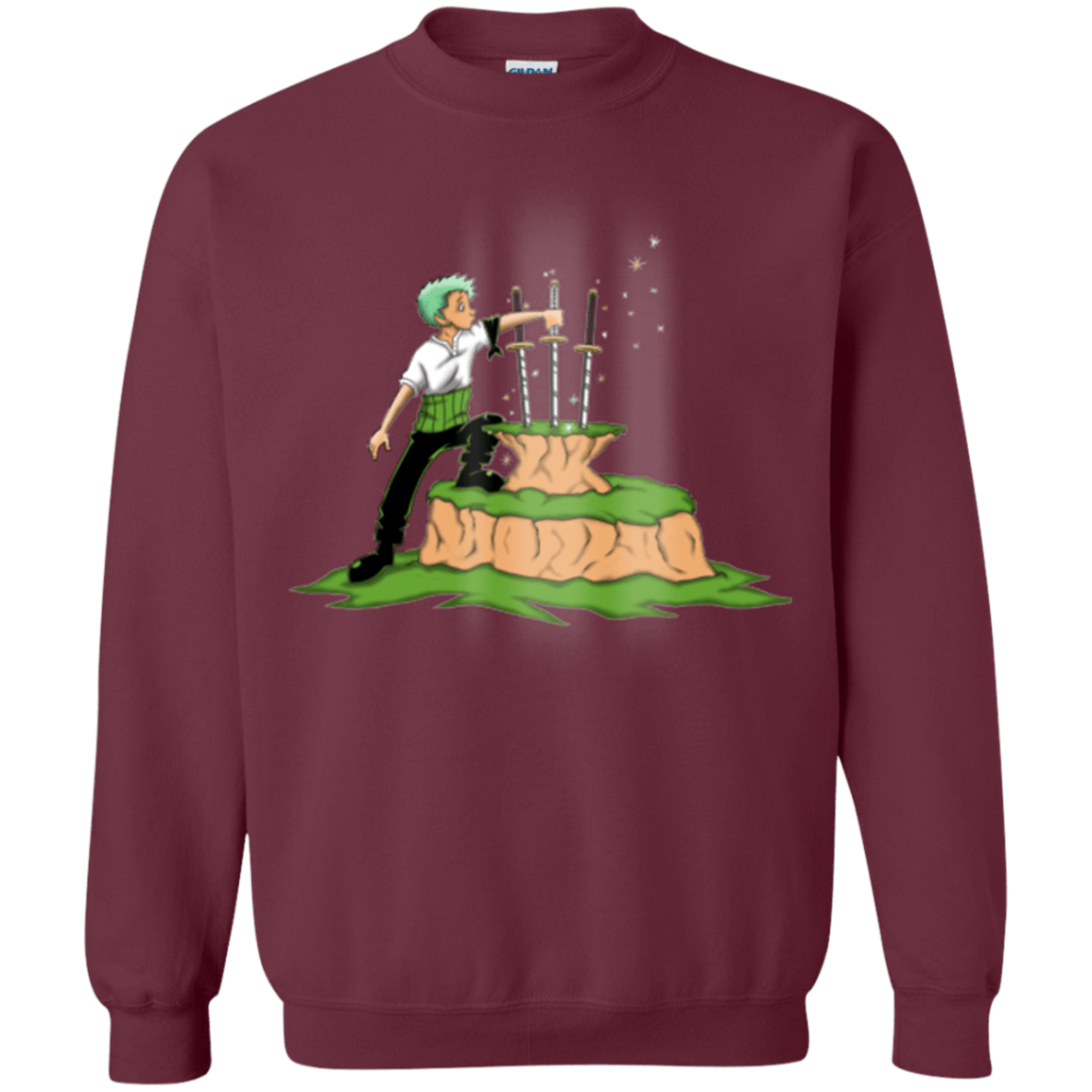 Sweatshirts Maroon / Small 3 Swords in the Stone Crewneck Sweatshirt