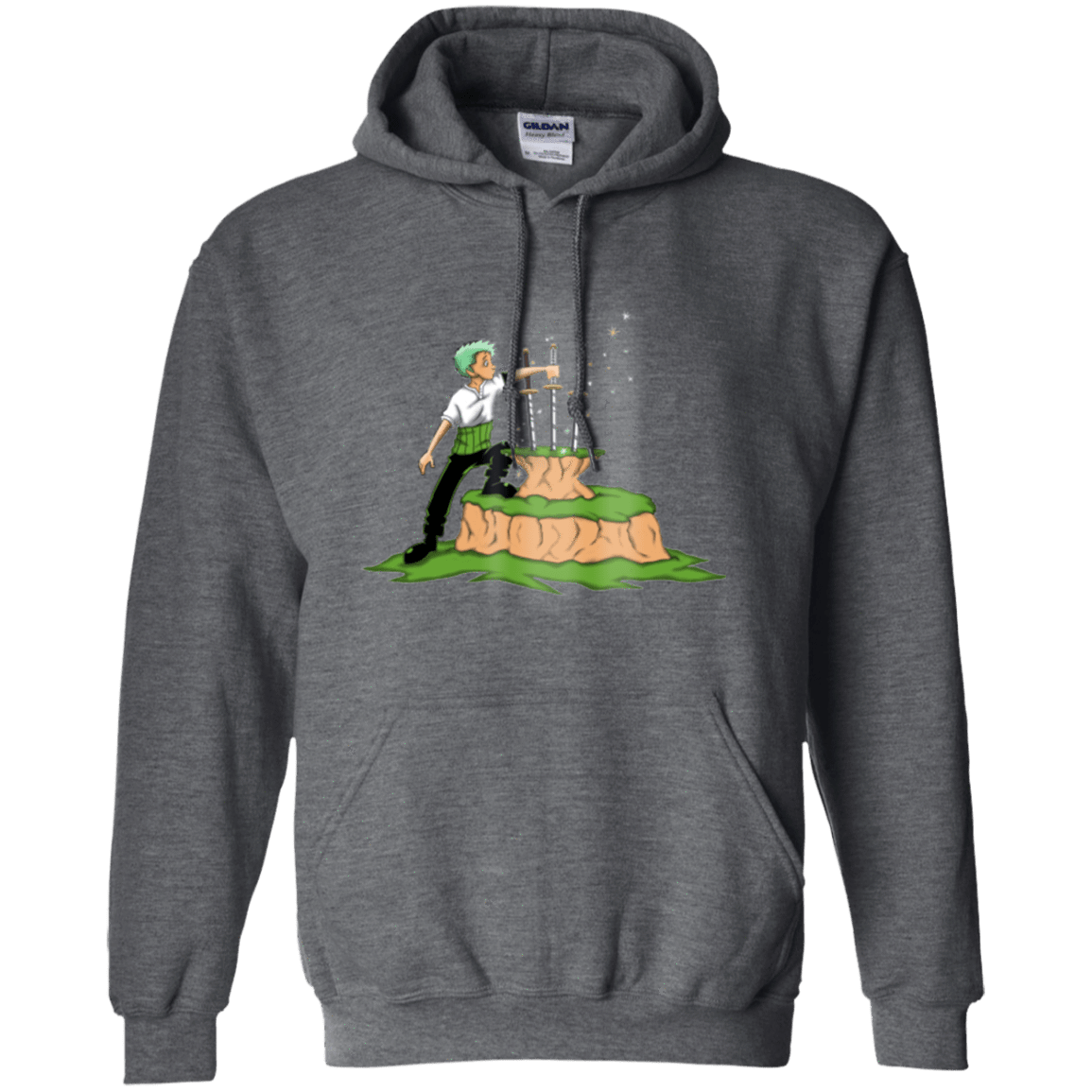 Sweatshirts Dark Heather / Small 3 Swords in the Stone Pullover Hoodie