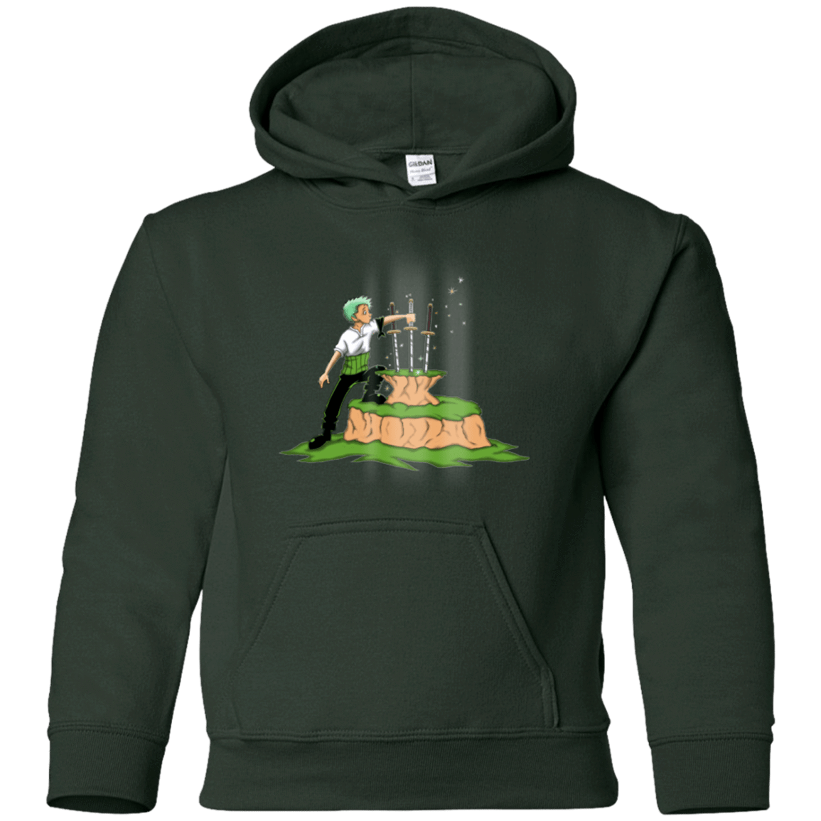 Sweatshirts Forest Green / YS 3 Swords in the Stone Youth Hoodie