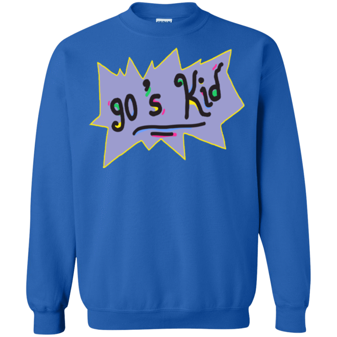 Sweatshirts Royal / Small 90's Kid Crewneck Sweatshirt