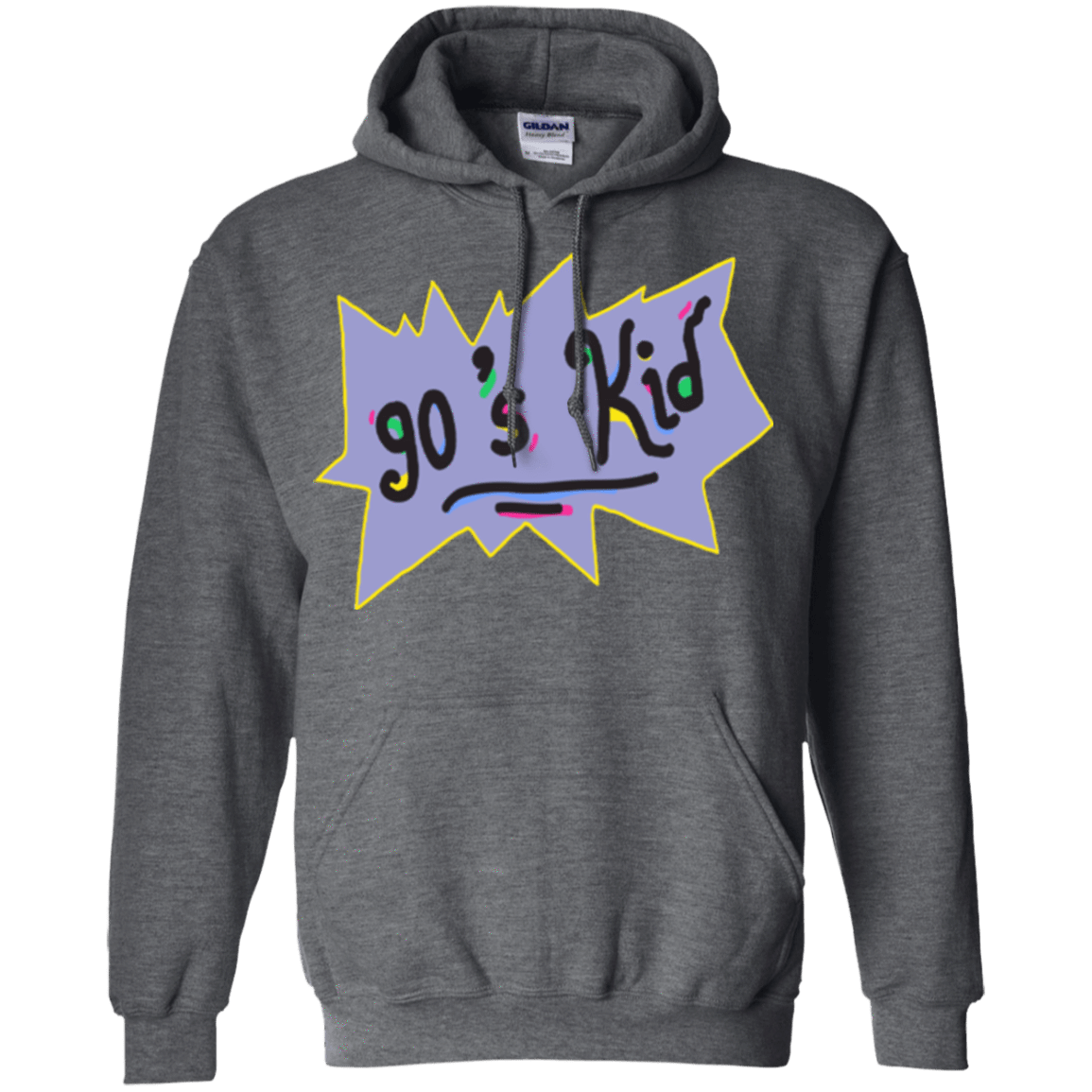 Sweatshirts Dark Heather / Small 90's Kid Pullover Hoodie