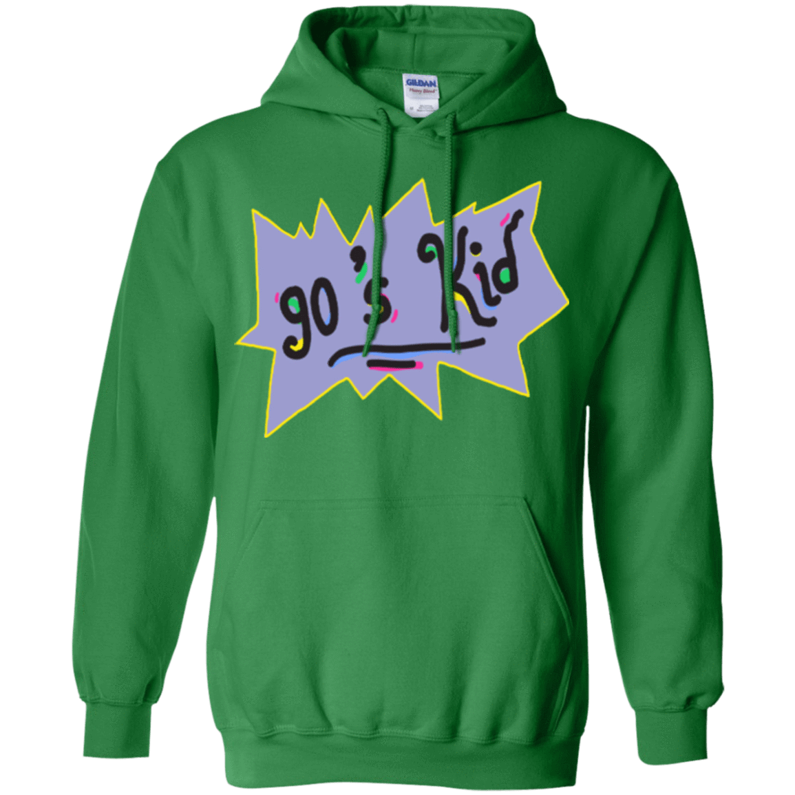Sweatshirts Irish Green / Small 90's Kid Pullover Hoodie
