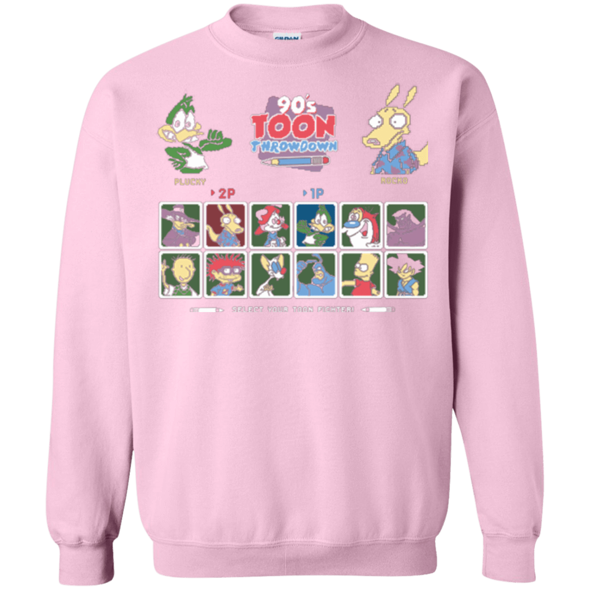 Sweatshirts Light Pink / Small 90s Toon Throwdown Crewneck Sweatshirt